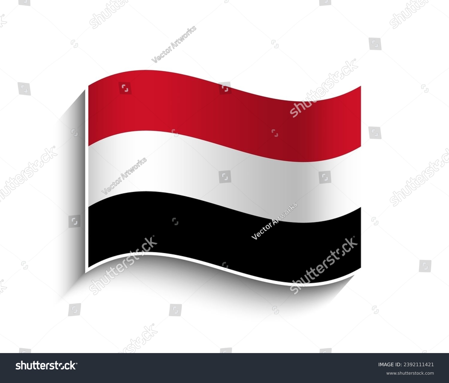 SVG of Vector Yemen waving Flag Icon svg