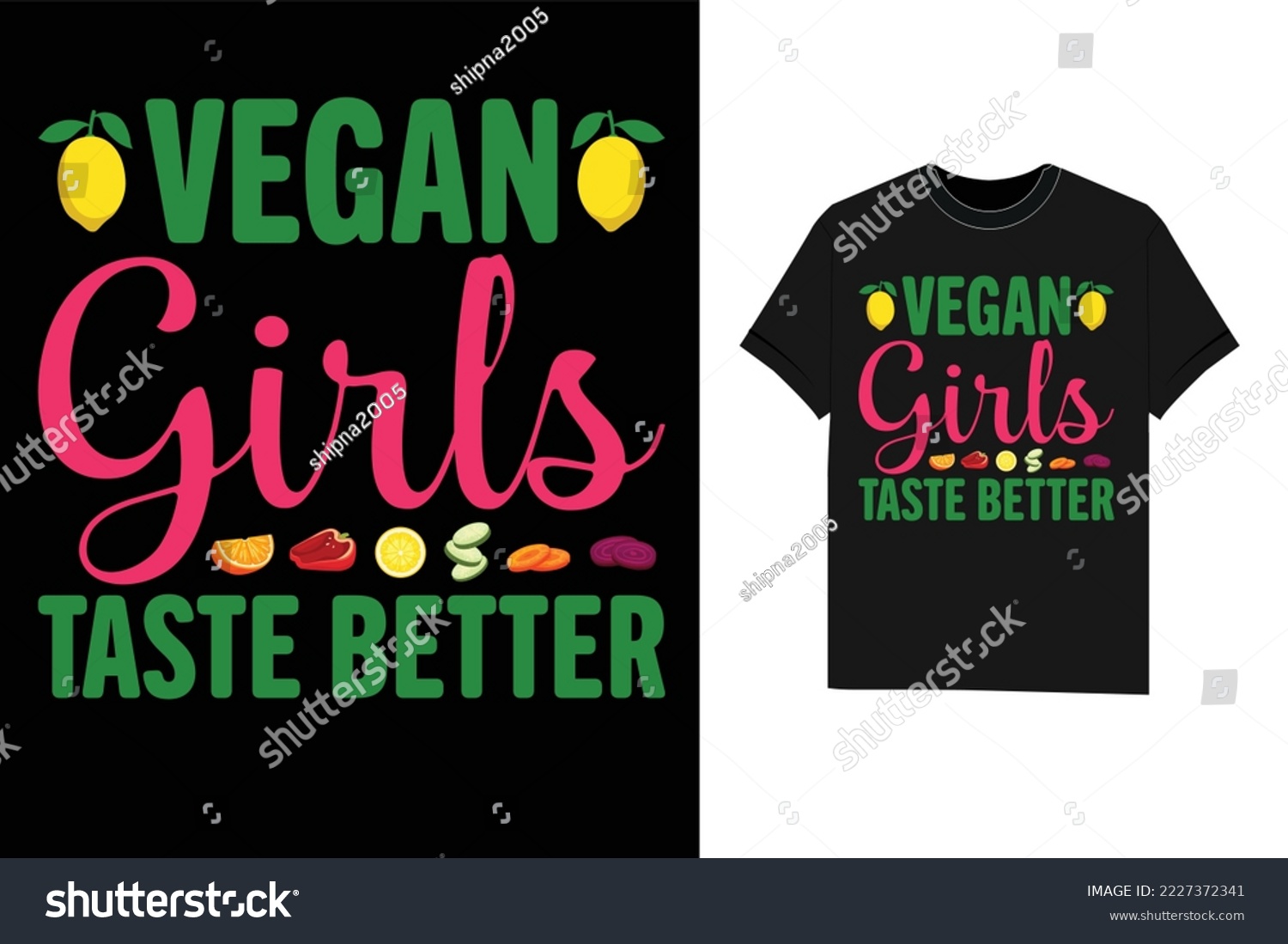 SVG of vegan girls test better Vegan T-Shirt svg