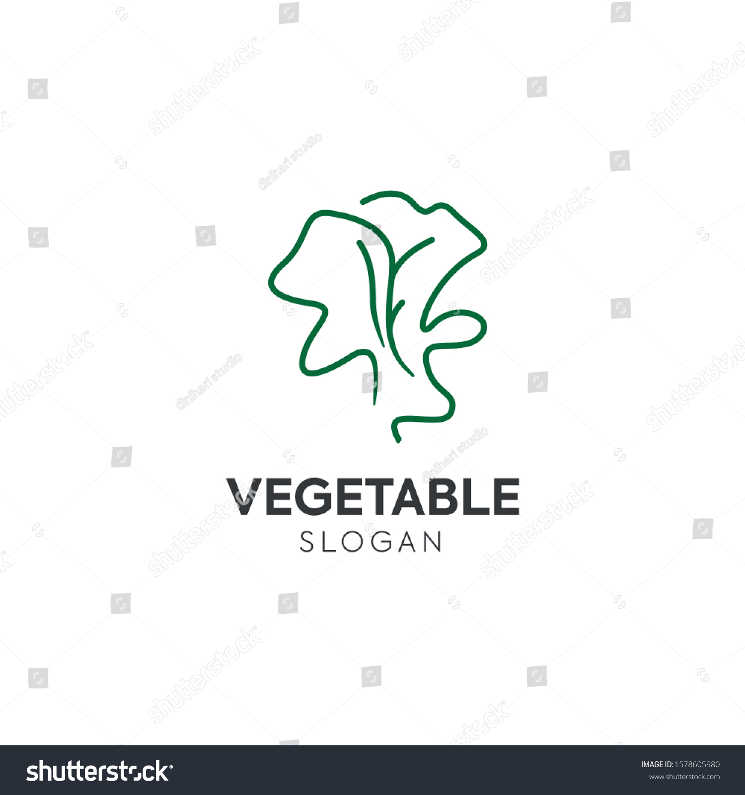 Vegetable Concept Logo Simple Modern 스톡 벡터(로열티 프리) 1578605980 ...