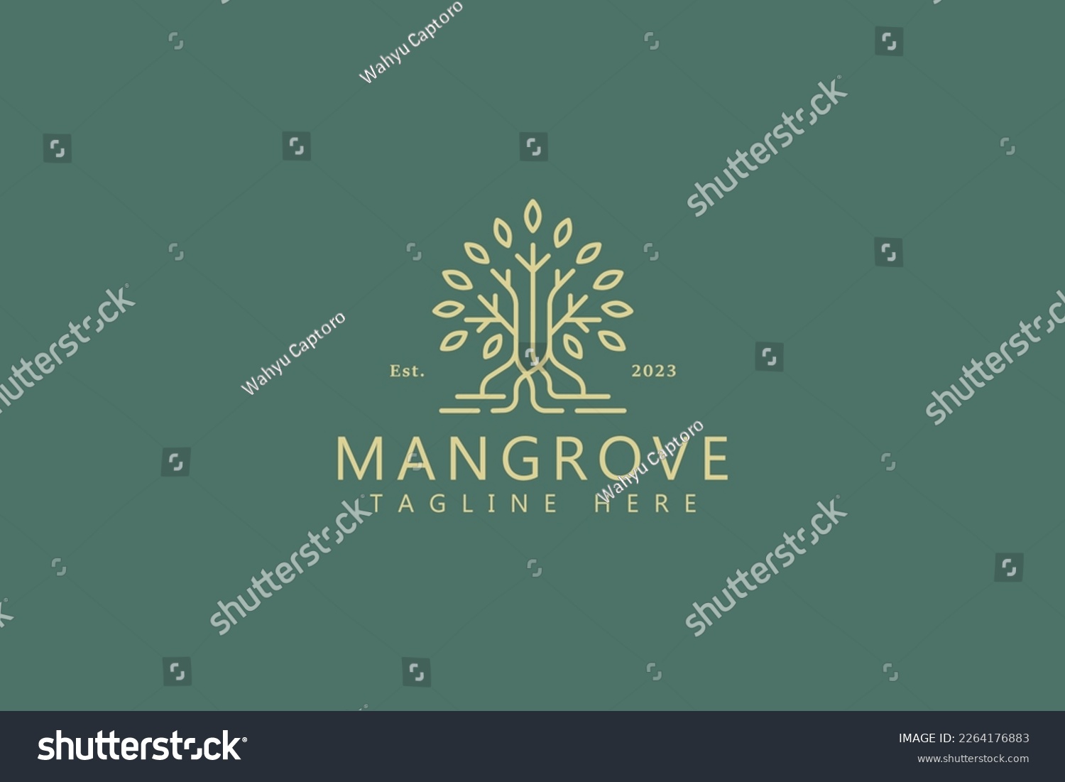 SVG of Vegetation Mangrove Tree Logo Plant Abstract Minimalist Sign Symbol Environment svg
