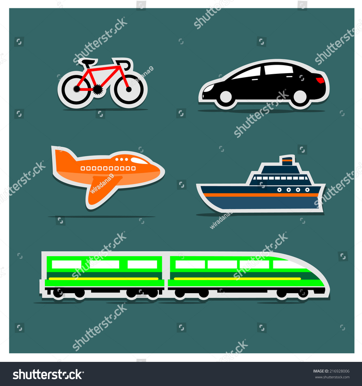 Vehicle Cartoon Set Stock Vector (Royalty Free) 216928006 | Shutterstock