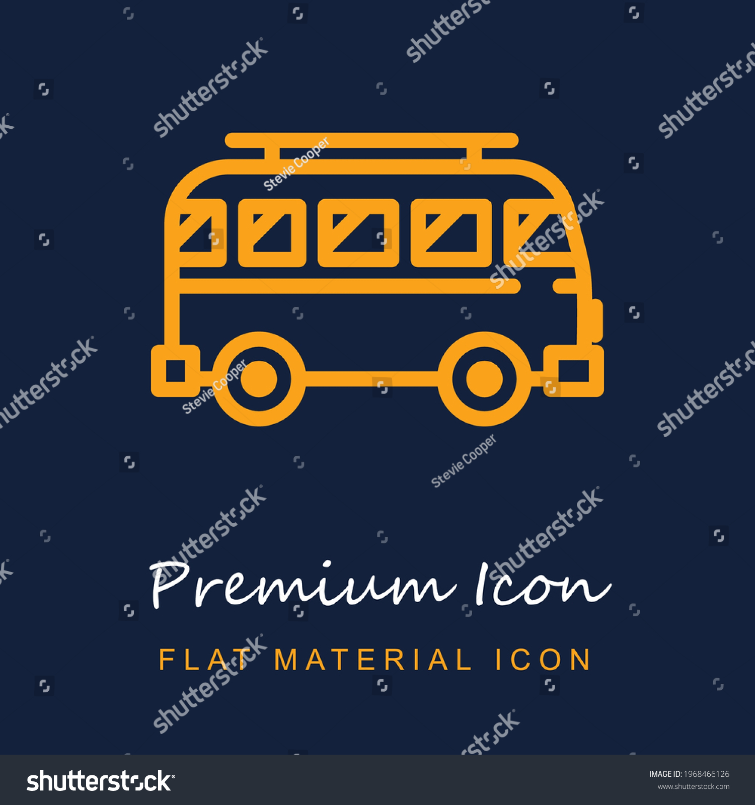 SVG of Vehicle premium material ui ux isolated vector icon in navy blue and orange colors svg