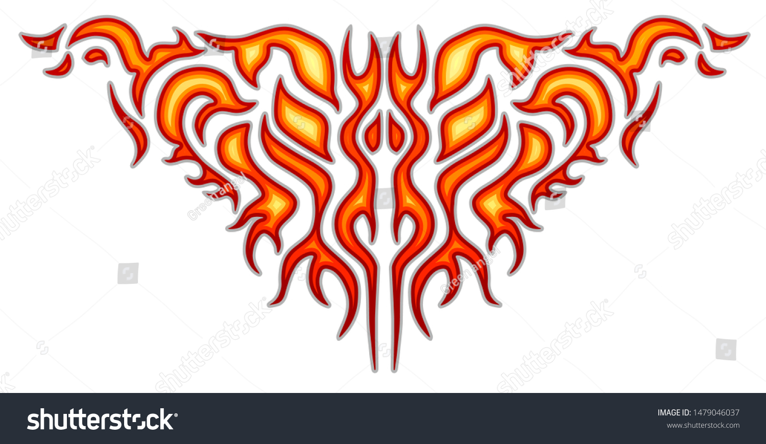 Vehicle Sticker Burning Flame Car Bike Stock Vector Royalty Free 1479046037 - flamecar decal roblox