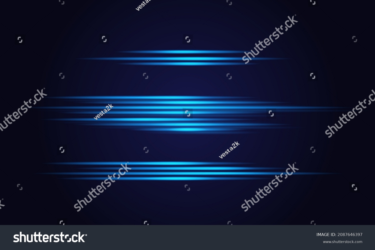 Velocity Light Effect Horizontal Lens Flares Stock Vector (Royalty Free ...