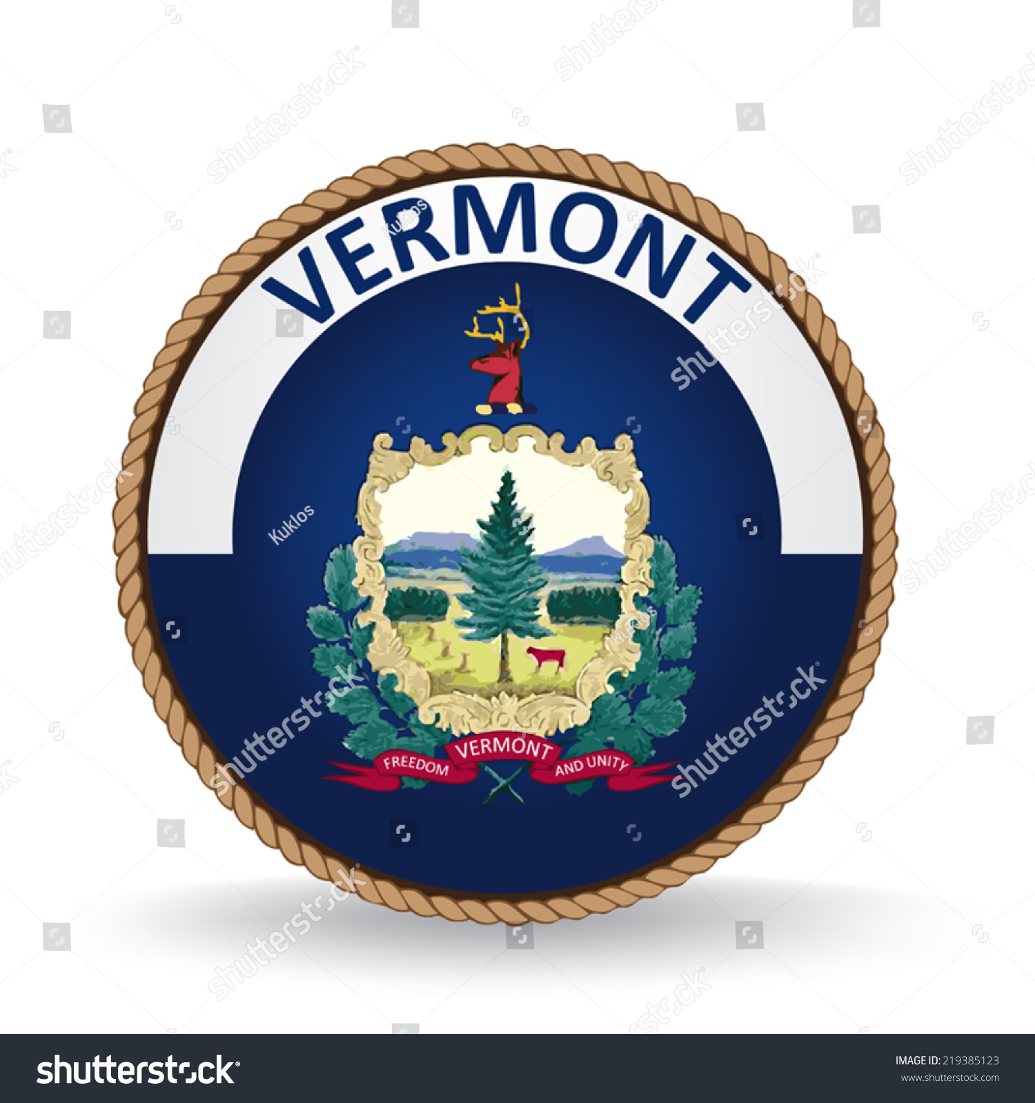 Vermont Seal Stock Vector Illustration 219385123 : Shutterstock