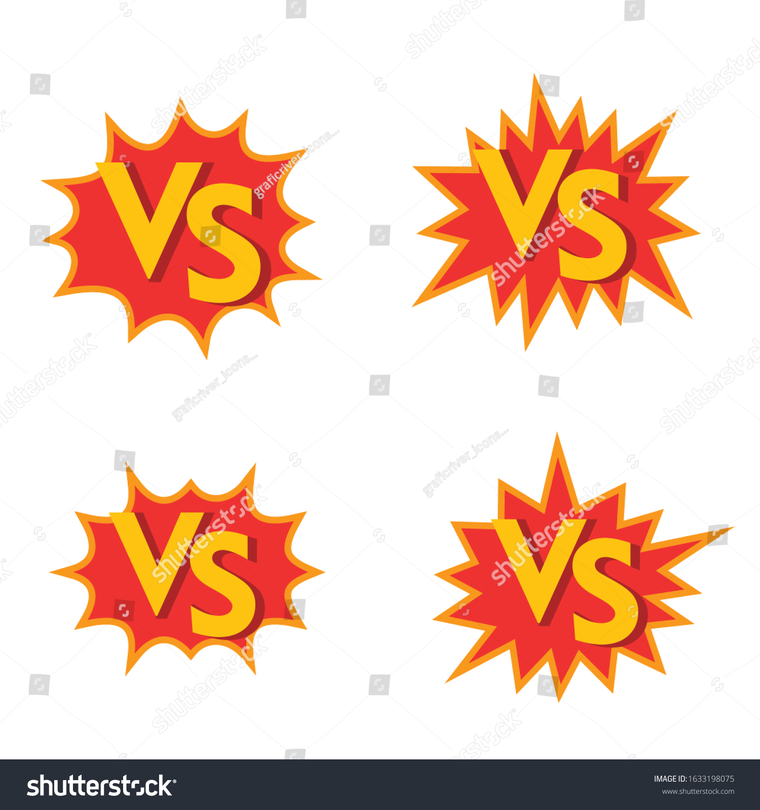 Versus Letters Vs Logo Isolated On Stock Vector Royalty Free