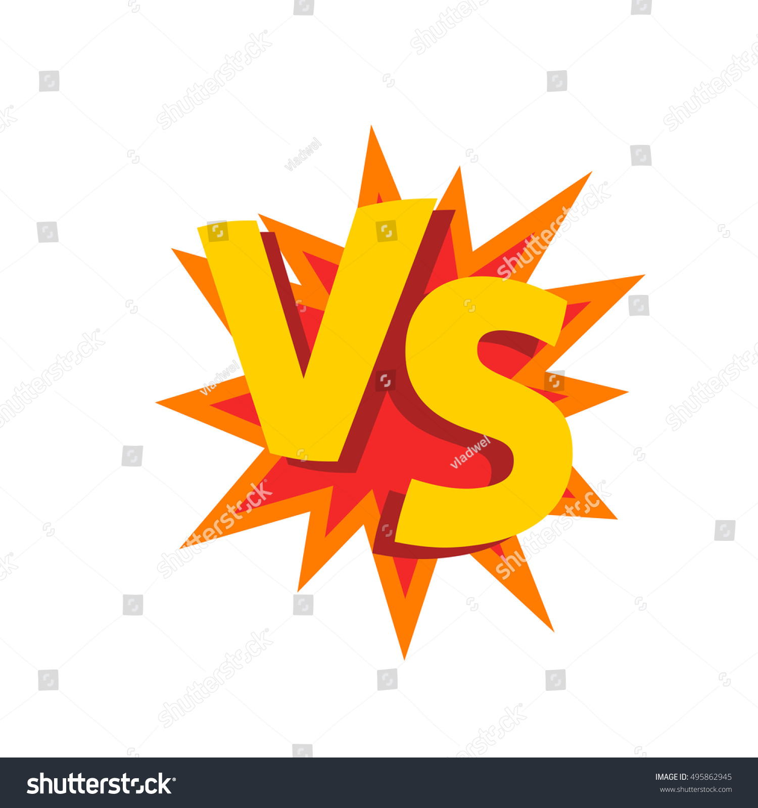 Versus Letters Vs Logo Vector Sign Stock Vector Royalty Free