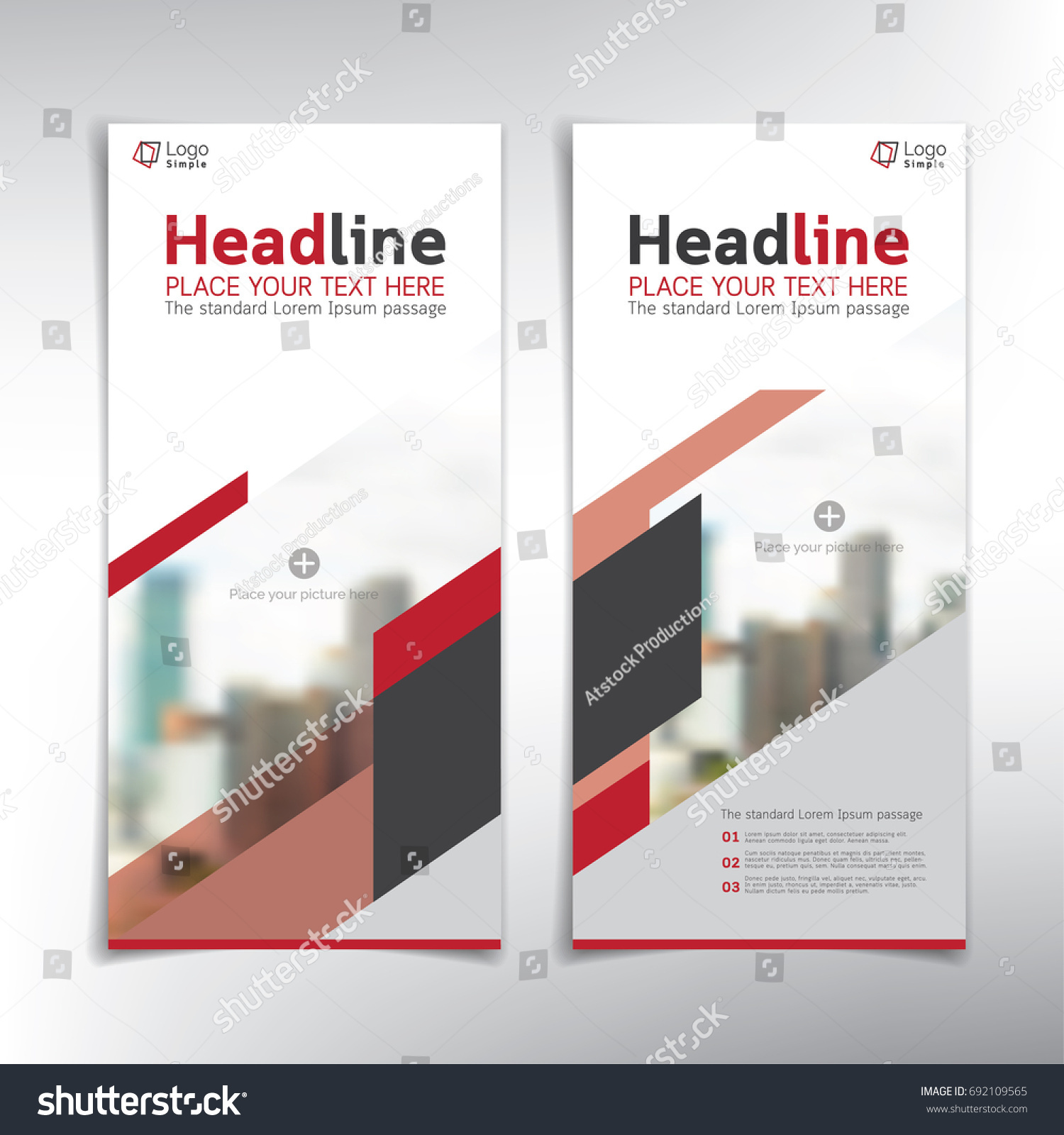 vertical banner vector background template can stock vector hd where place flyers used