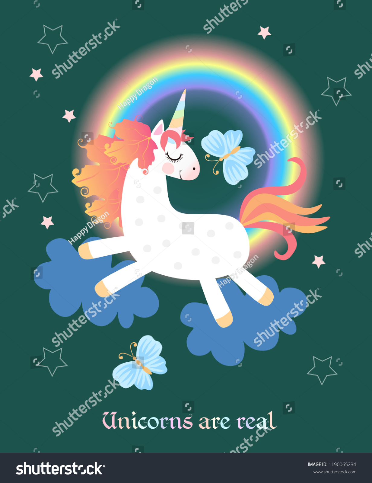 Download Unicorn Real Life Unicorn Rainbow Butterfly - imagen para ...