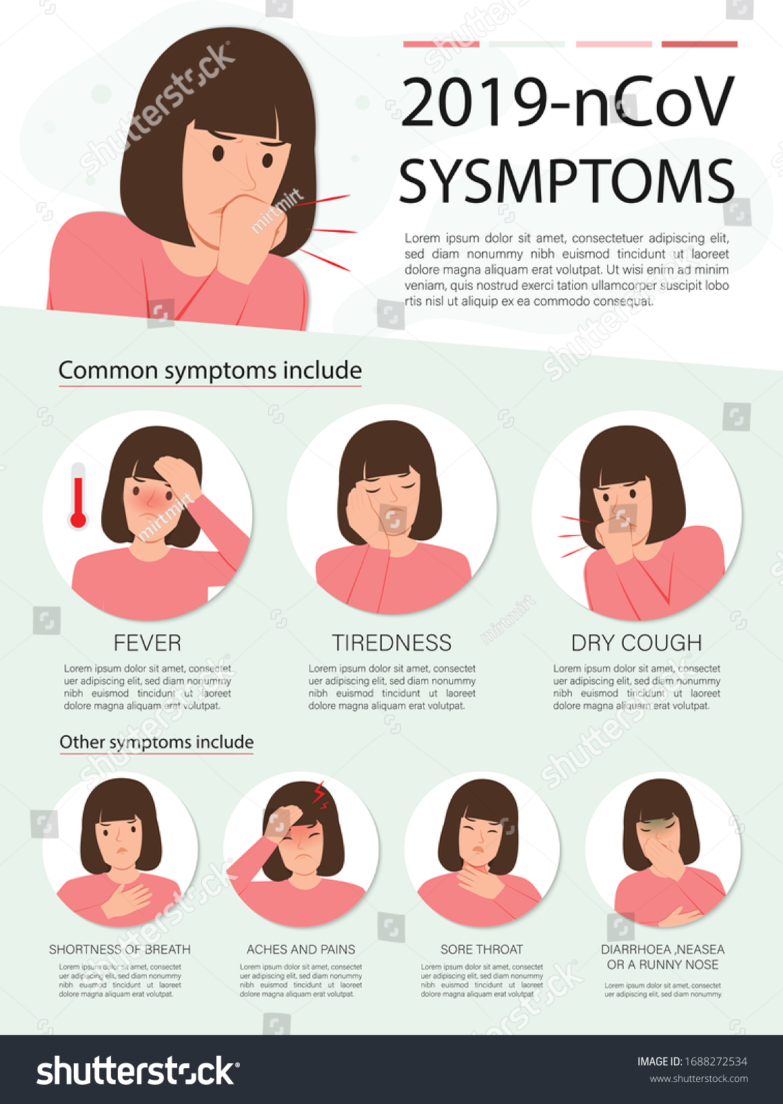 Vertical Medical Infographic Vector Illustration 2019ncov Stock Vector ...