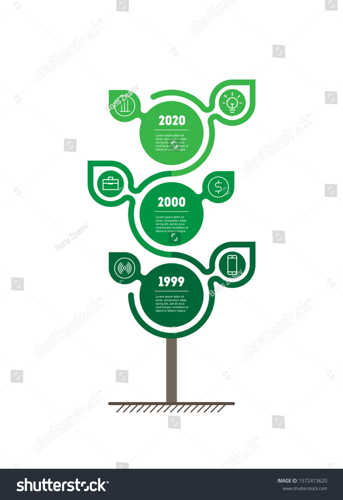 vertical-time-line-infographics-development-growth-stock-vector