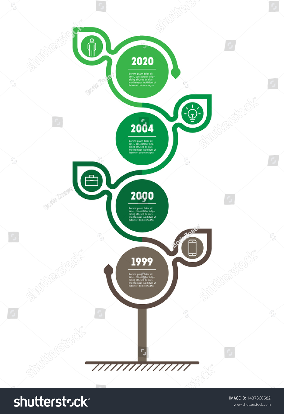 vertical-timeline-infographics-sustainable-development-growth-stock