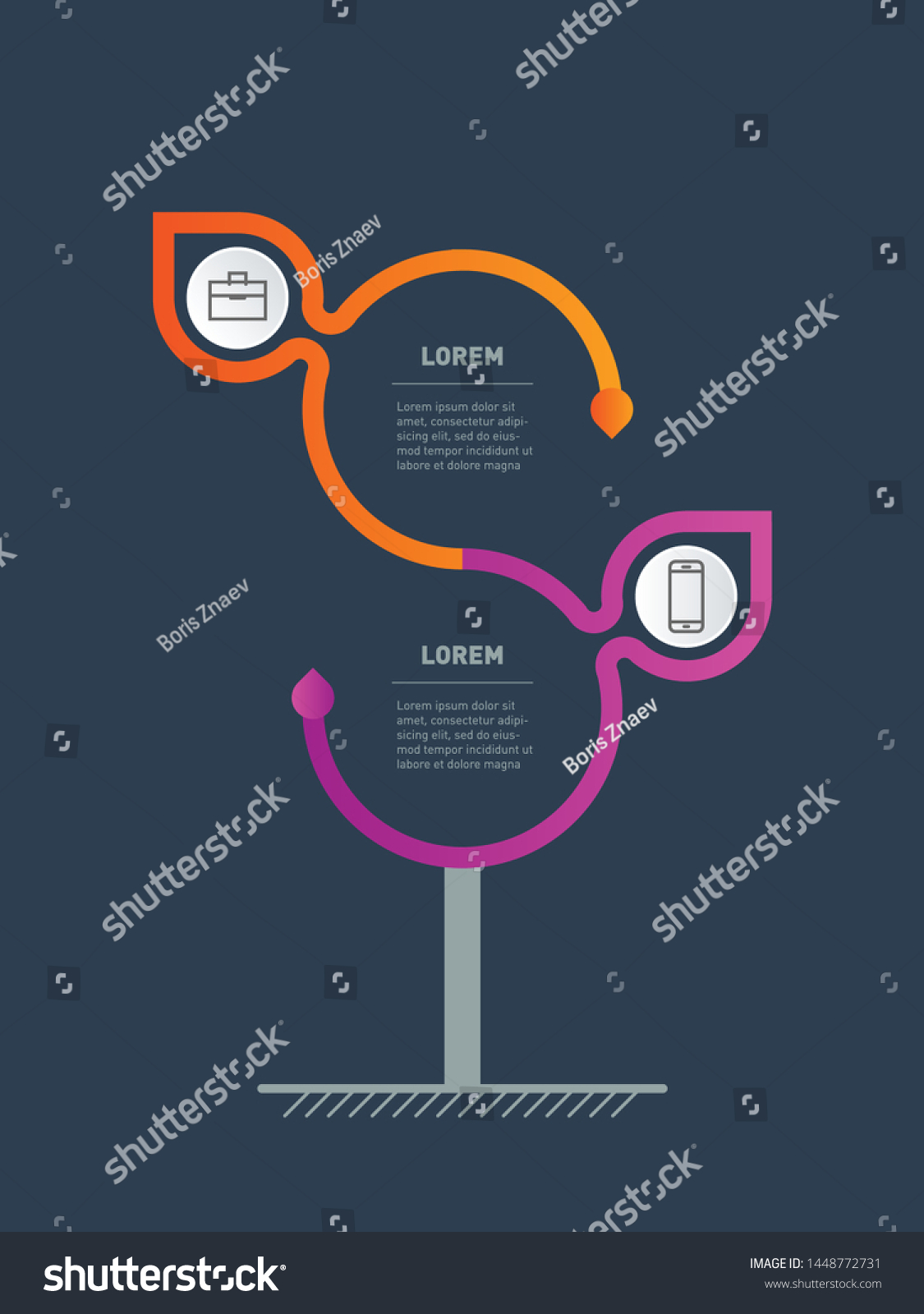 Vertical Timeline Infographics Sustainable Development Growth Stock Vector Royalty Free 1448772731 0672