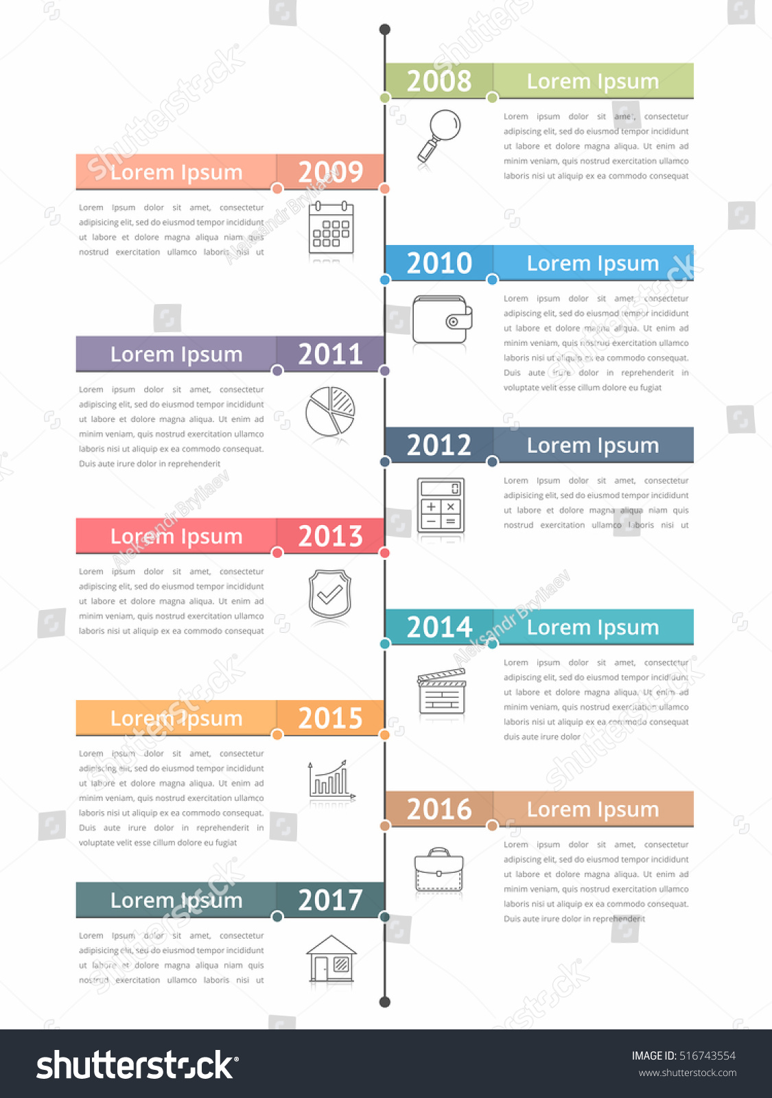 timeline vertical template