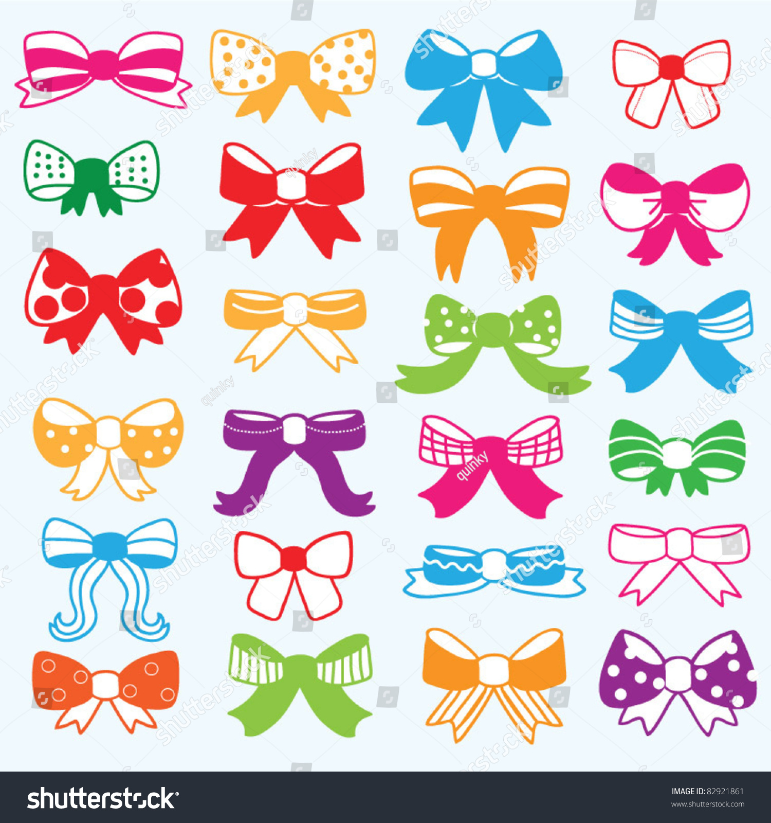 Very Sweet Ribbon Set Stock Vector Illustration 82921861 : Shutterstock