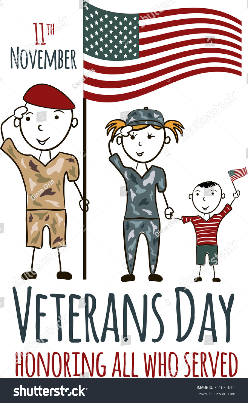 How to draw veterans day for kids