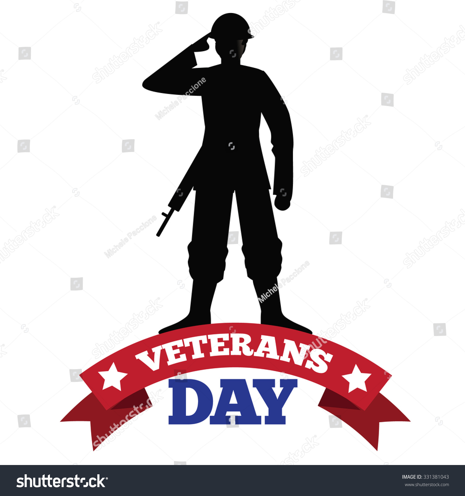 Veterans Day Soldier Silhouette Design Eps Stock Vector Royalty