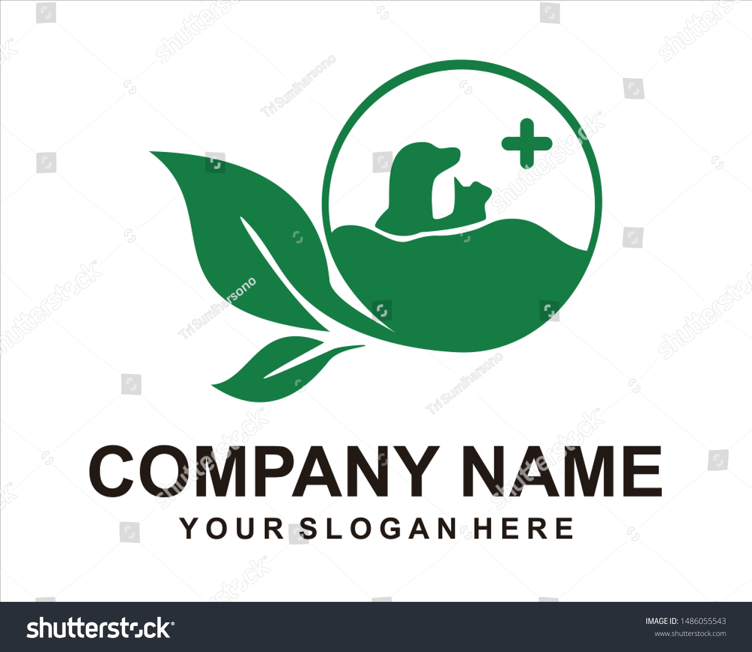 Veterinary Doctor Logo Vector Design Stock Vector (Royalty Free) 1486055543