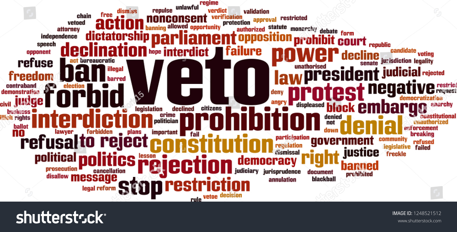 Veto Word Cloud Concept Vector Illustration Stock Vector (Royalty Free ...