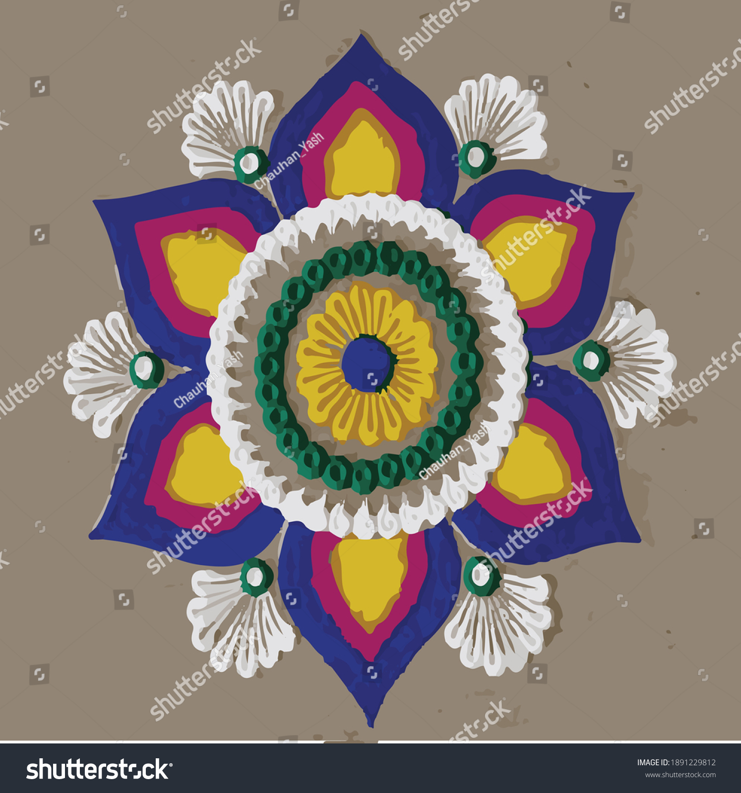 Vibrant Diwali Rangoli Designs That Will Stock Vector (Royalty Free ...