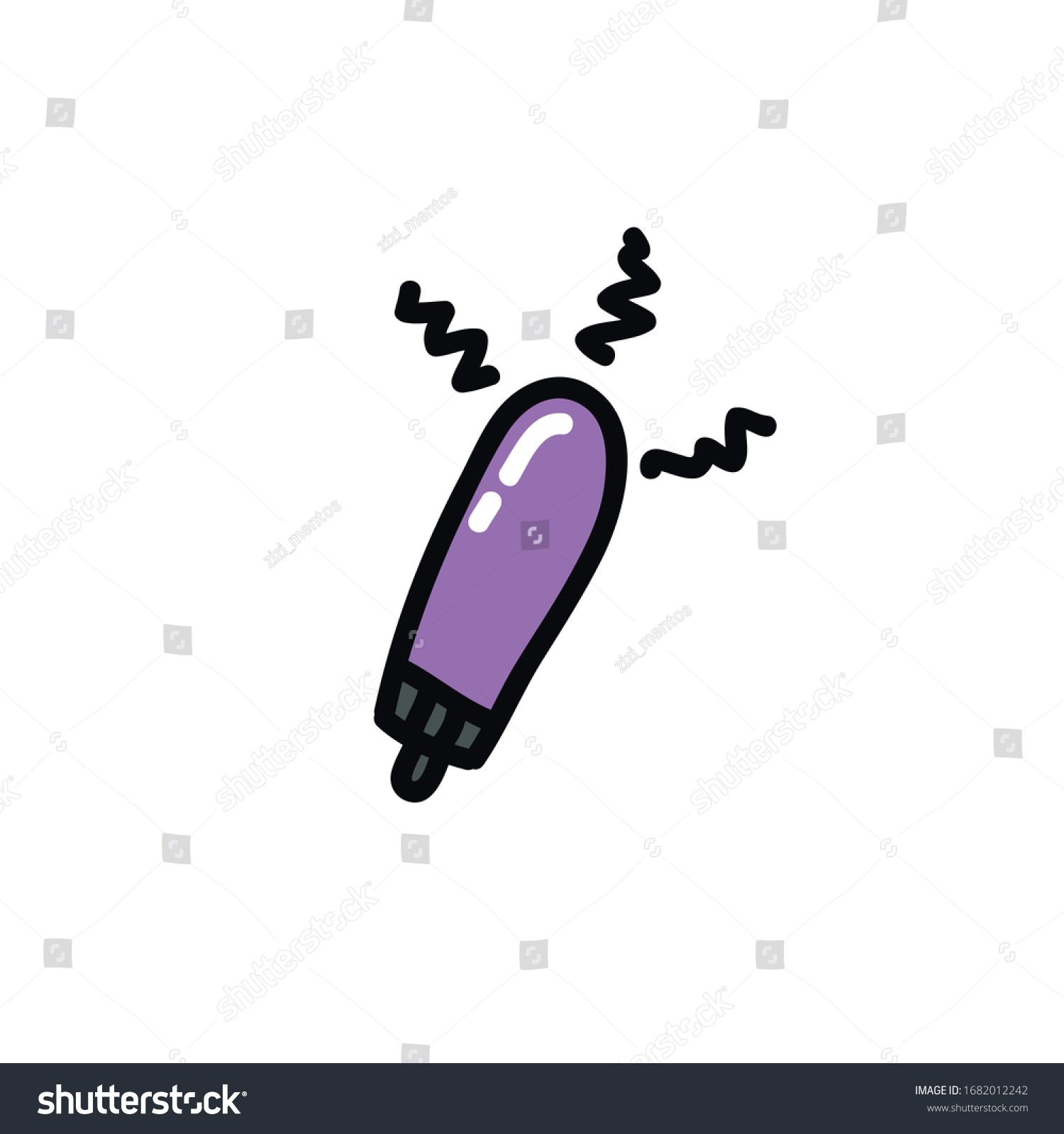 Vibrator Sex Toy Doodle Icon Vector Stock Vector Royalty Free 1682012242 Shutterstock