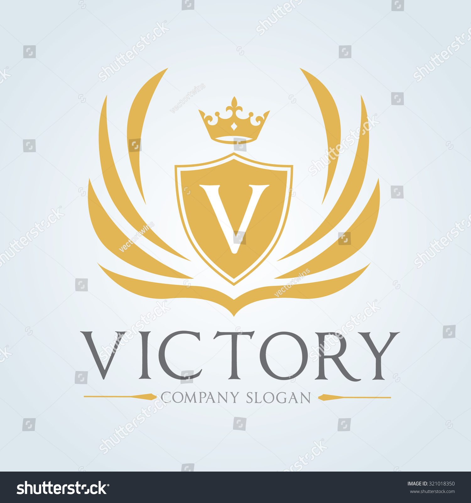 Victory Logocrest Logoking Logoluxury Logovector Logo Stock Vector ...