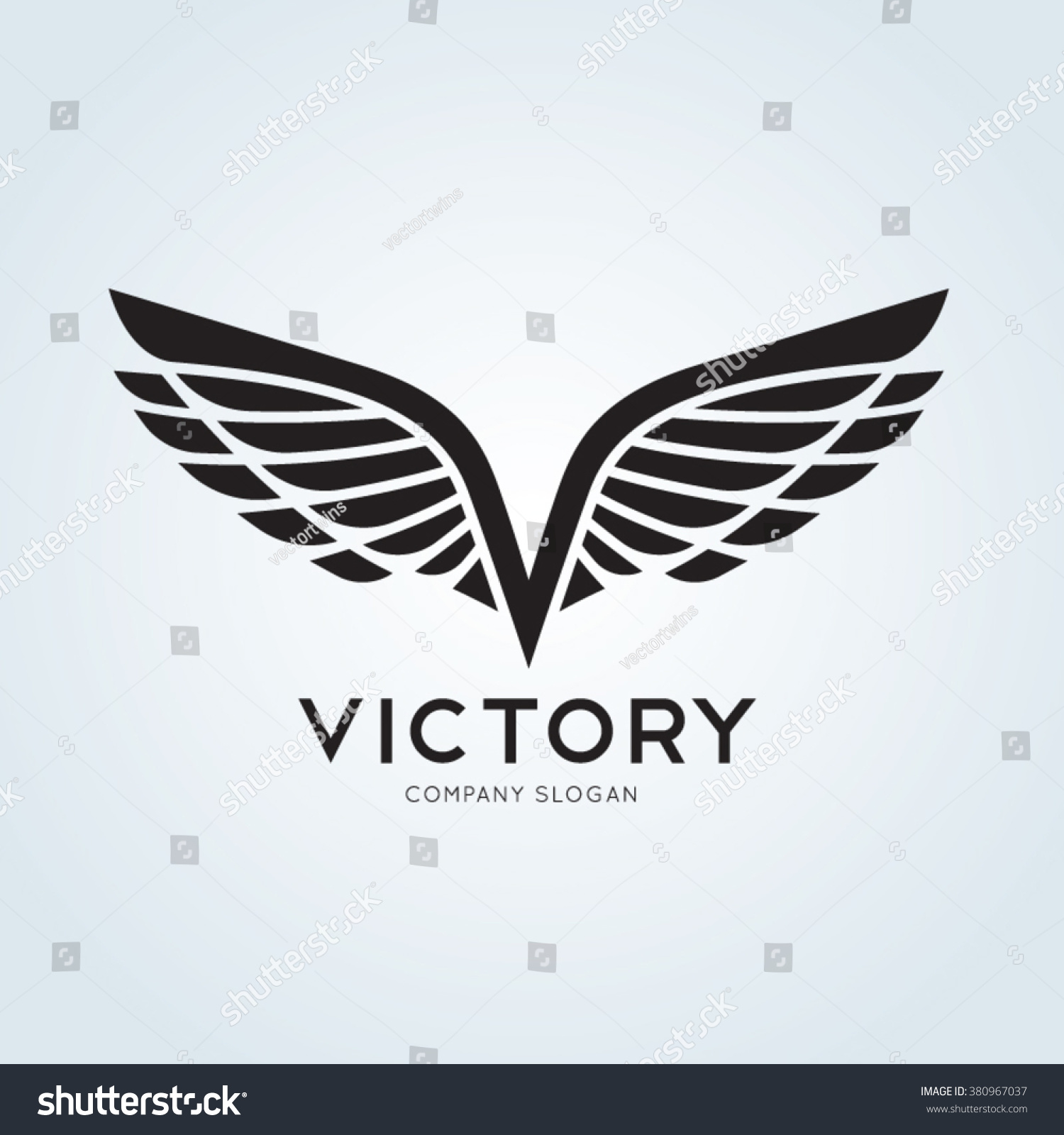 vector letter wings Logoeagle Logovector Logov Victory Logowing Stock Letter