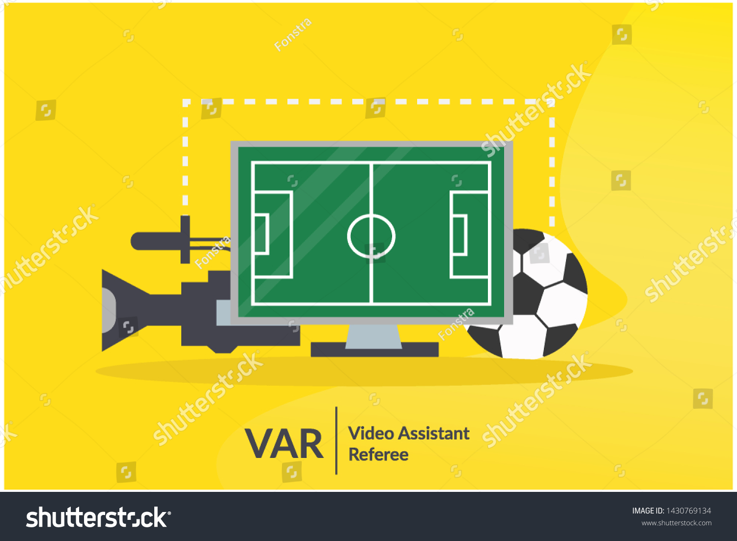 Video Assistant Referee Soccer Var System Stock Vector (Royalty With Regard To Soccer Referee Game Card Template