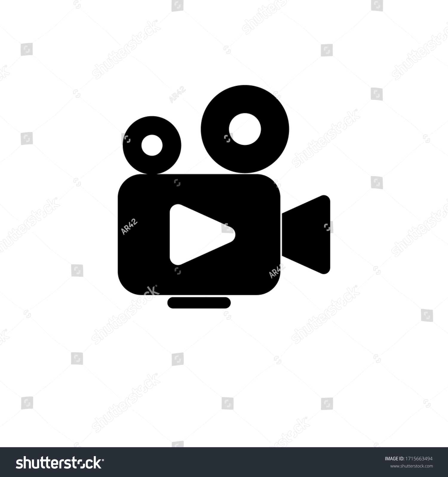 Video Camera Icon Vector Video Camera Stock Vector (Royalty Free ...