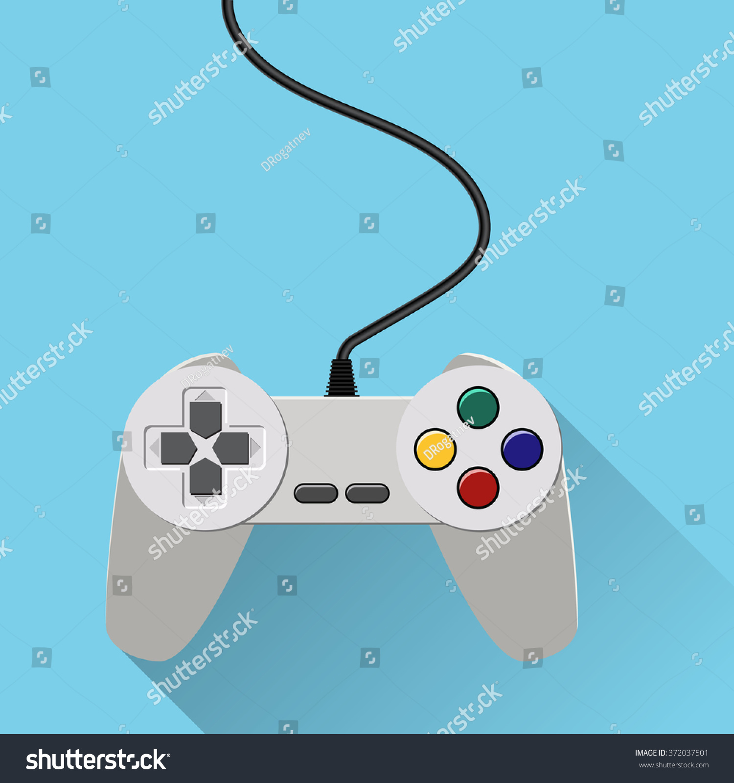 Video Game Controller Icon Vintage Wired Stock Vector (Royalty Free ...