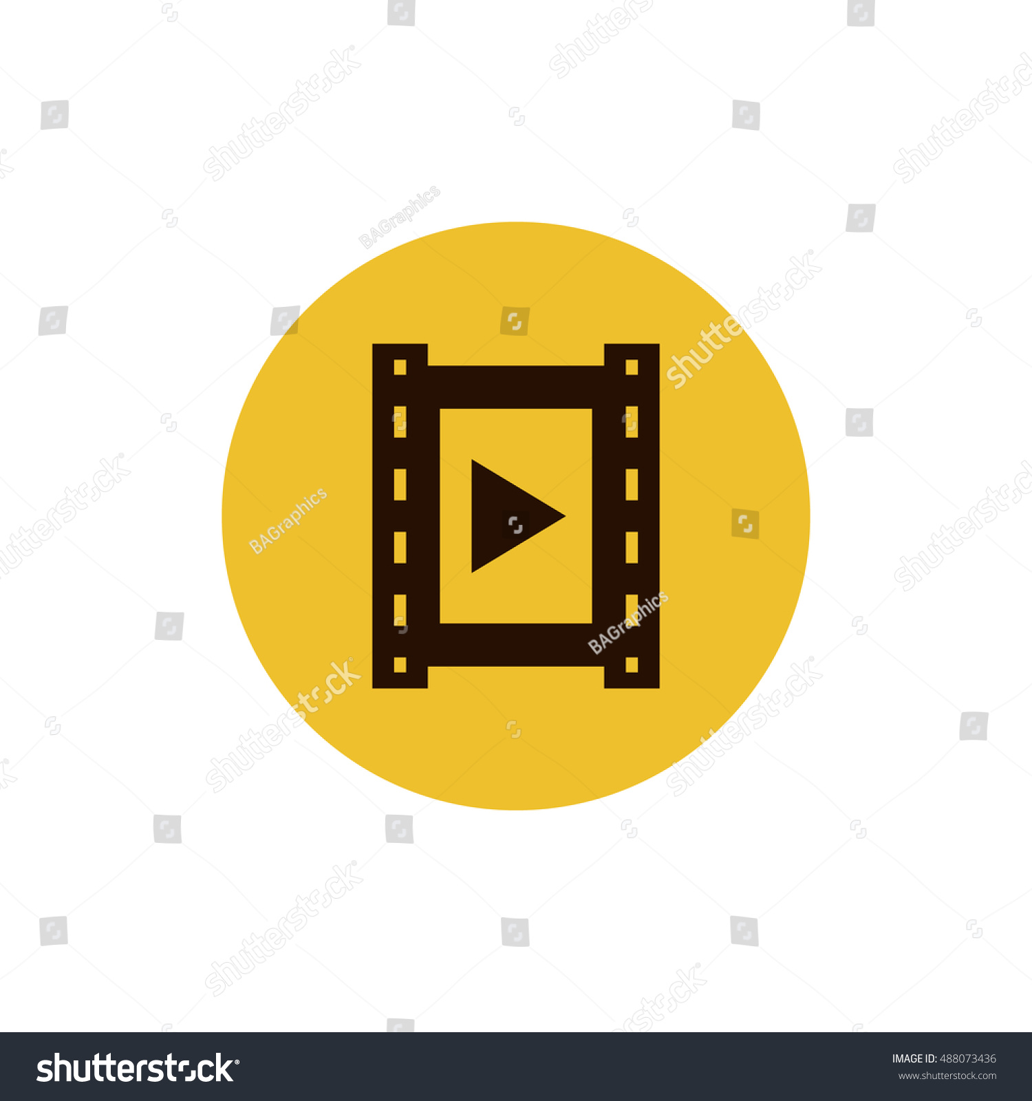 SVG of Video icon vector, clip art. Also useful as logo, circle app icon, web element, symbol, graphic image, silhouette and illustration. Compatible with ai, cdr, jpg, png, svg, pdf, ico  and eps formats. svg
