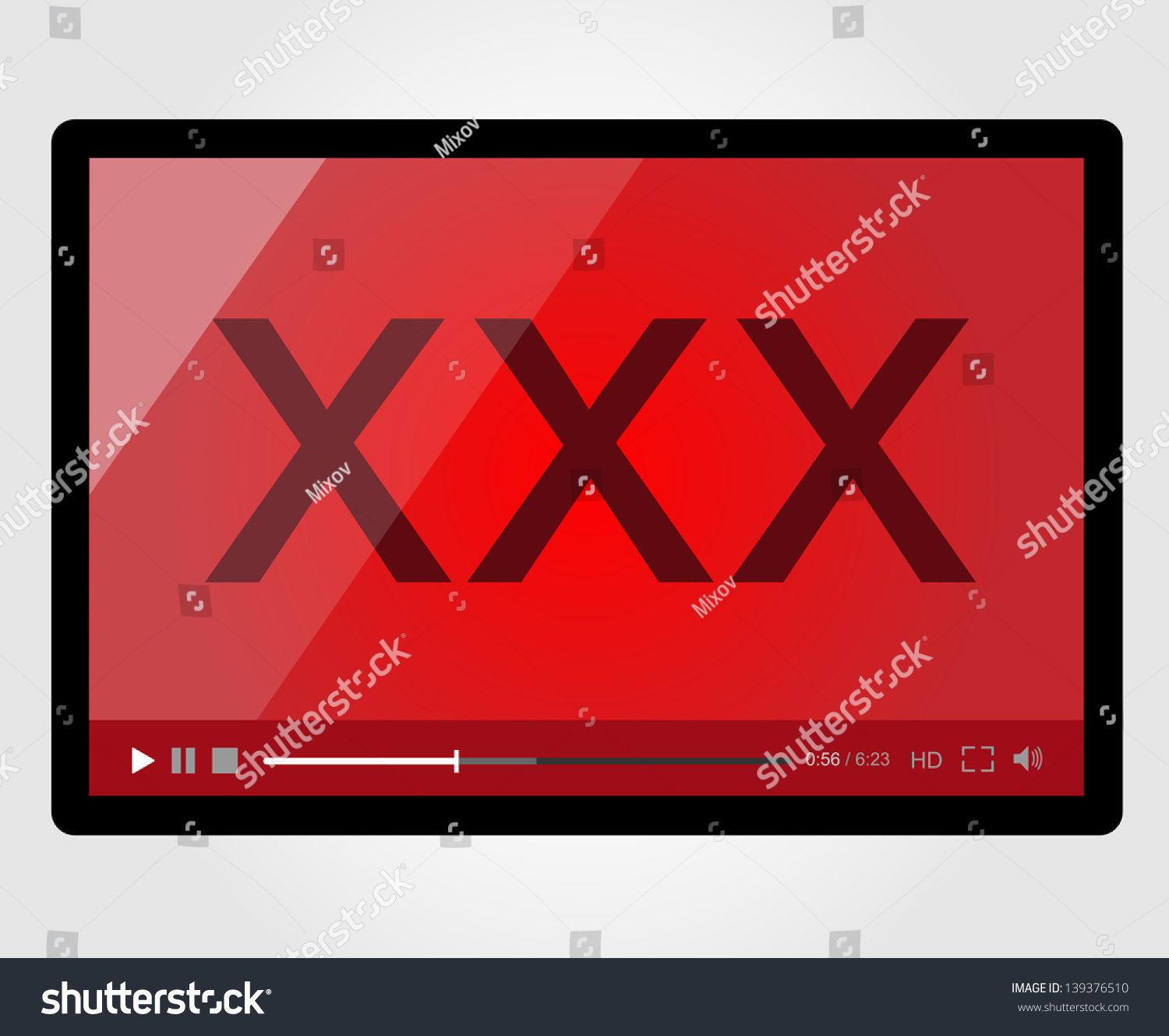 Video Player For Web Xxx Adult Stock Vector Illustration 139376510 Shutterstock 