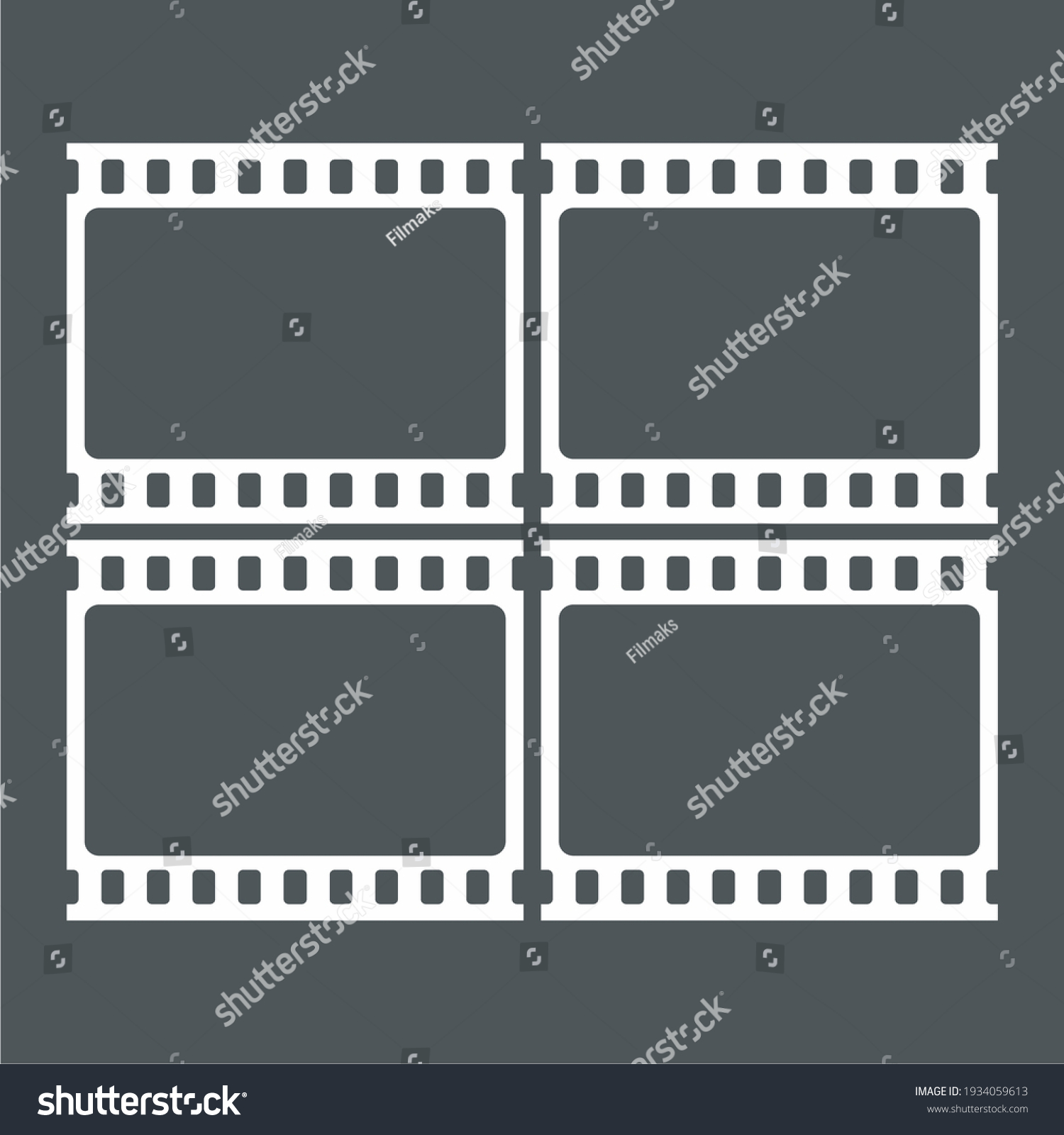 SVG of Video tape photo film strip frame quality vector illustration cut svg