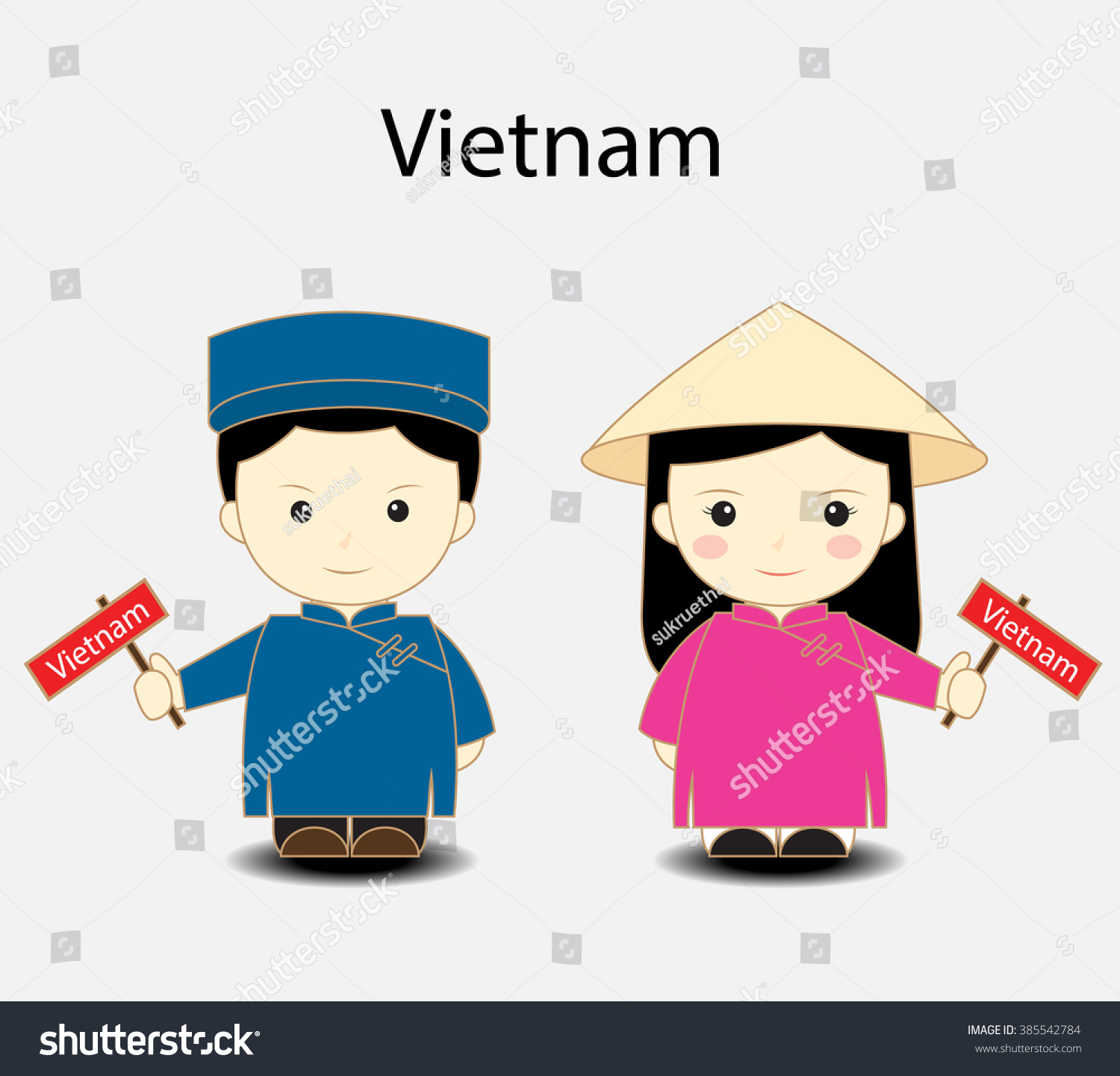 Vietnam Cartoon Vector Stock Vector (Royalty Free) 385542784 - Shutterstock