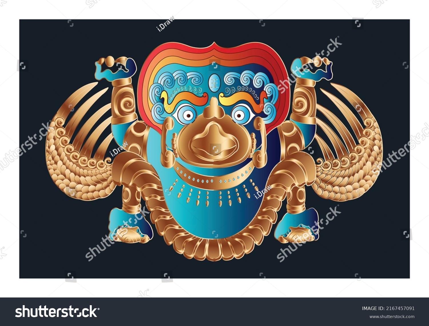 Vietnamese Garuda Vietnamese Decor Traditional Asian Stock Vector ...