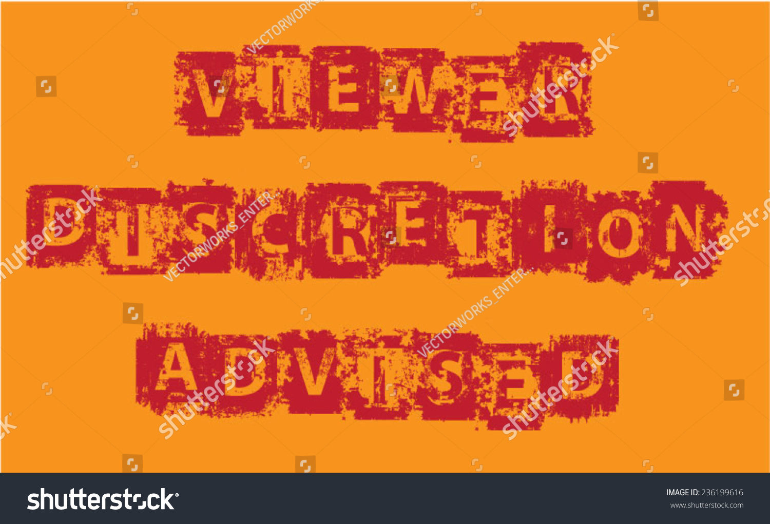 Viewer Discretion Advised Grunge Vector Stock Vector Royalty Free