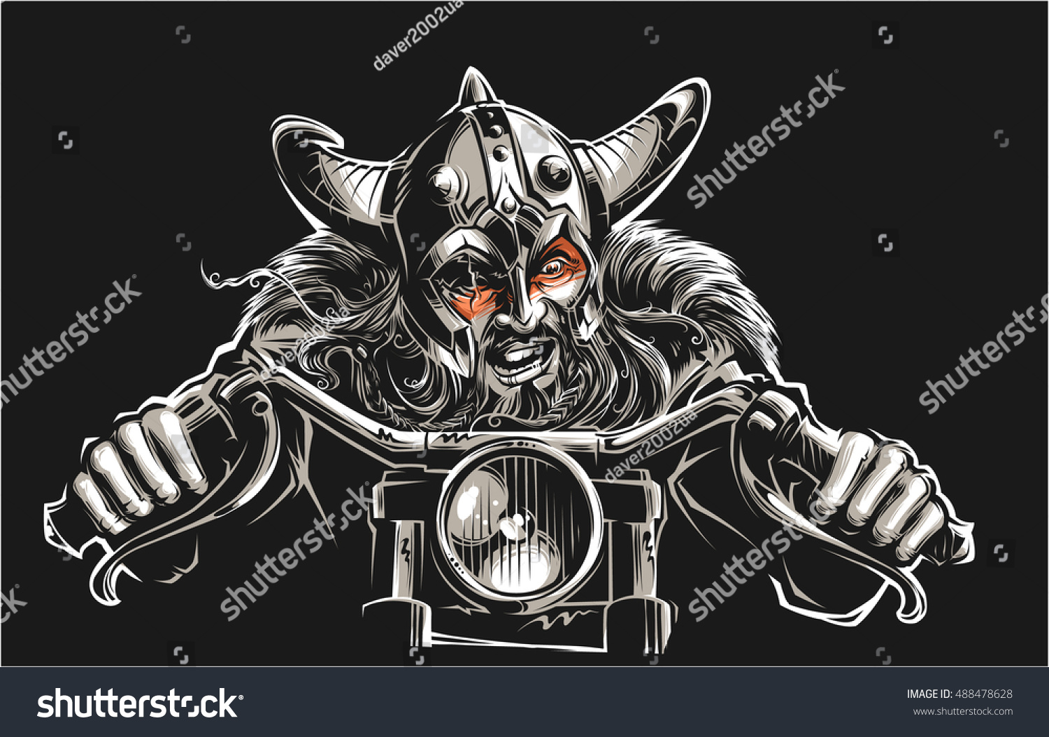 Viking Rider เวกเตอร์สต็อก (ปลอดค่าลิขสิทธิ์) 488478628 Shutterstock