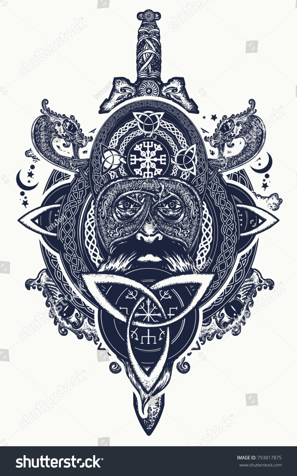 Celtic Amulet Forces Tattoo Tribal Dragons Celtic Amulet Forces Tattoo Tribal Dragons