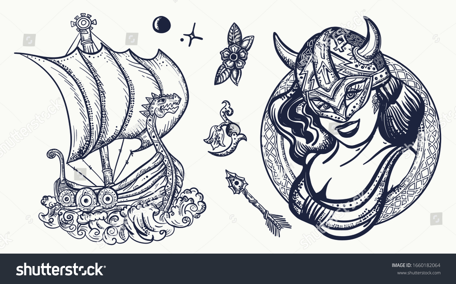 Suchen Sie Nach Wikinger Tattoo Kollektion Mittelalterliches Langboot Frauenkrieger Skandinavische Stockbildern In Hd Und Millionen Weiteren Lizenzfreien Stockfotos Illustrationen Und Vektorgrafiken In Der Shutterstock Kollektion Jeden Tag Werden