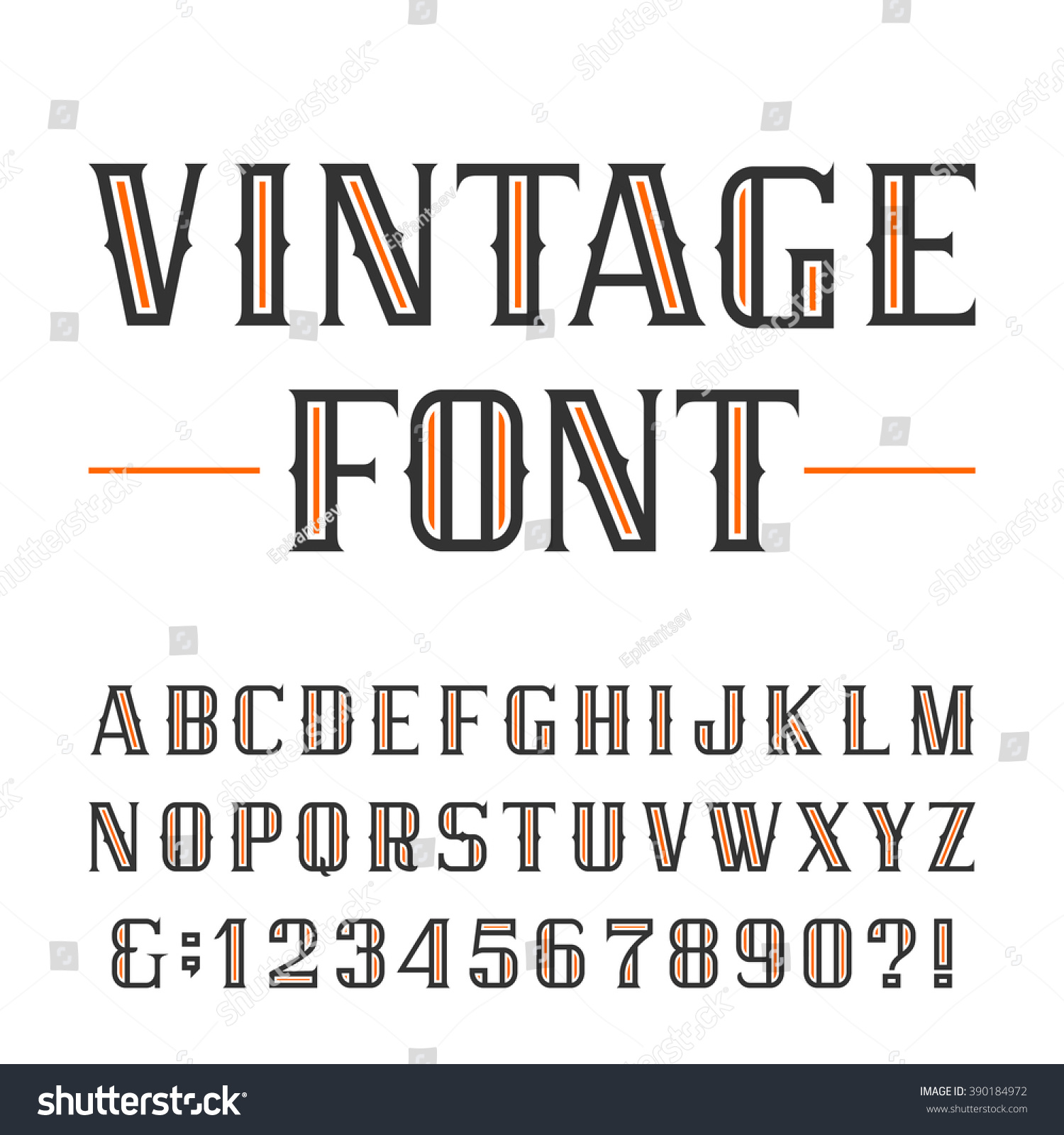 Fuente Del Alfabeto Vintage Escriba Letras Y Numeros En Un Fondo Blanco Tipo De Vectores Para El alfabeto espanol, comunmente llamado «abecedario; https www shutterstock com es image vector vintage alphabet font type letters numbers 390184972