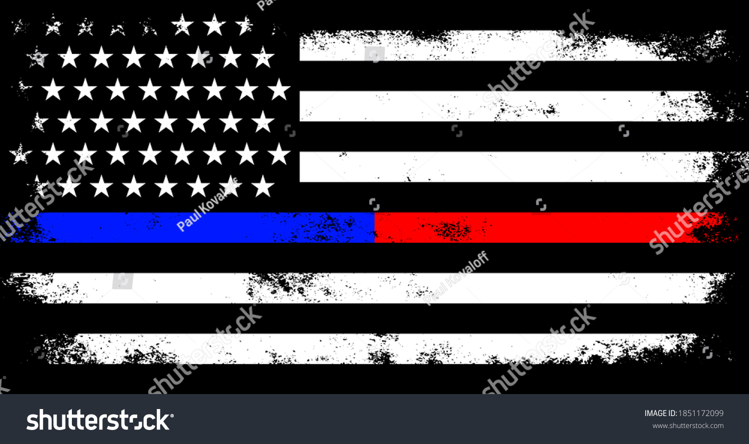 Vintage American Police Support Flag Stock Vector (Royalty Free ...