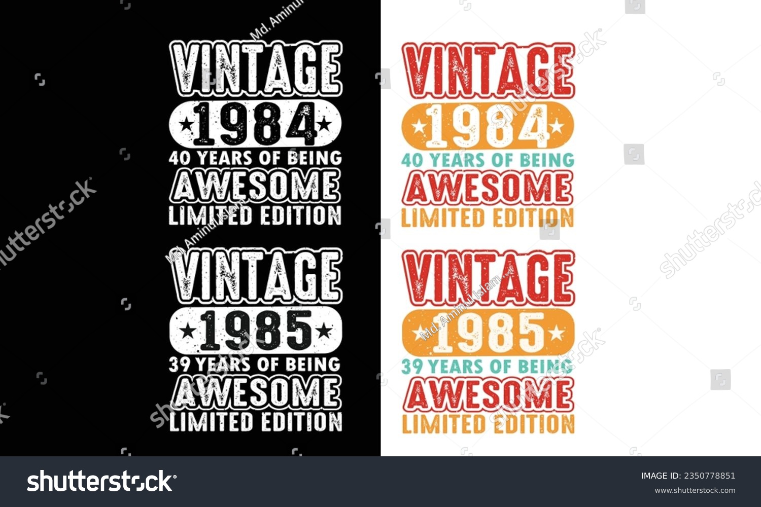 SVG of Vintage 39 and 40 years being awesome limited edition-39 years birthday shirt.Birthday gift.  svg
