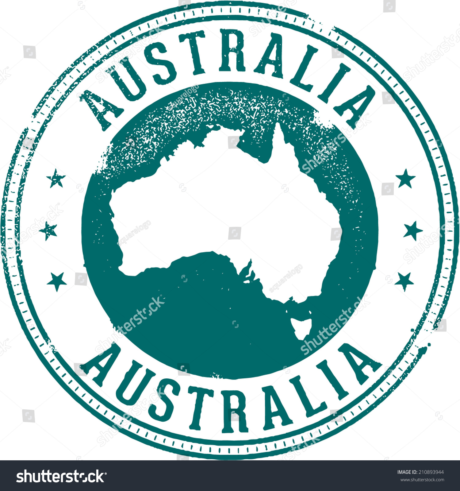 australia travel stamp