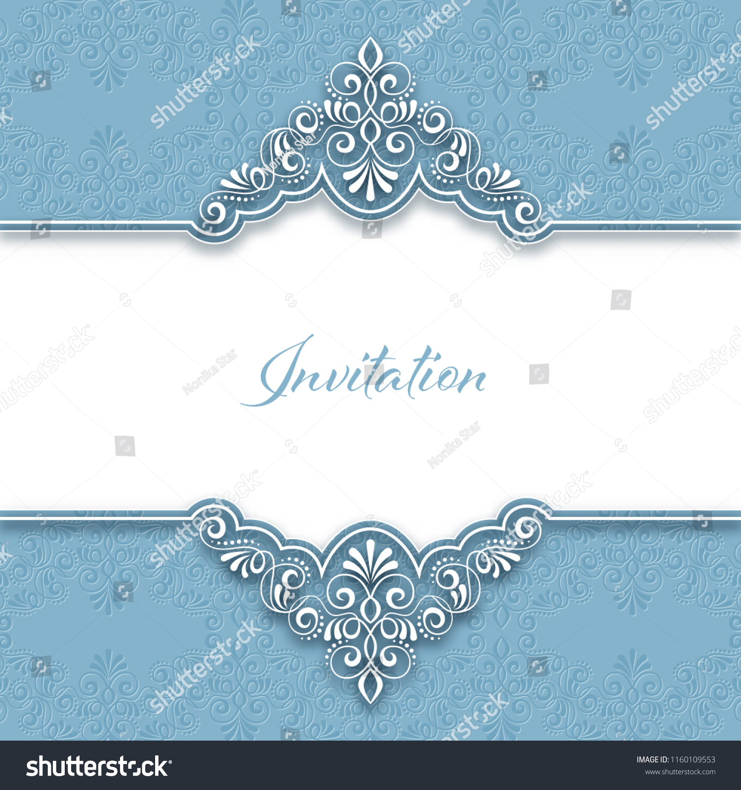 Vintage Background Lace Border Greeting Card Stock Vector Royalty Free 1160109553