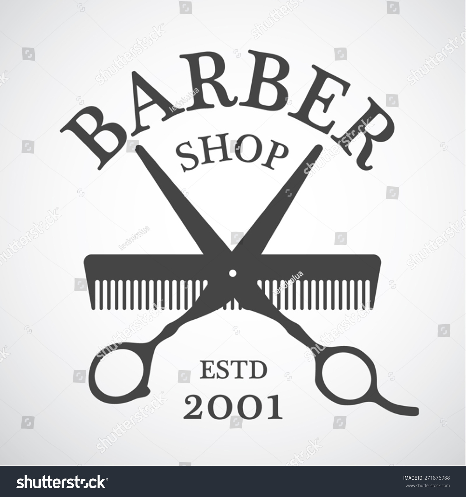 Vintage Barber Shop Logo Design Elements Stock Vector 271876988 ...