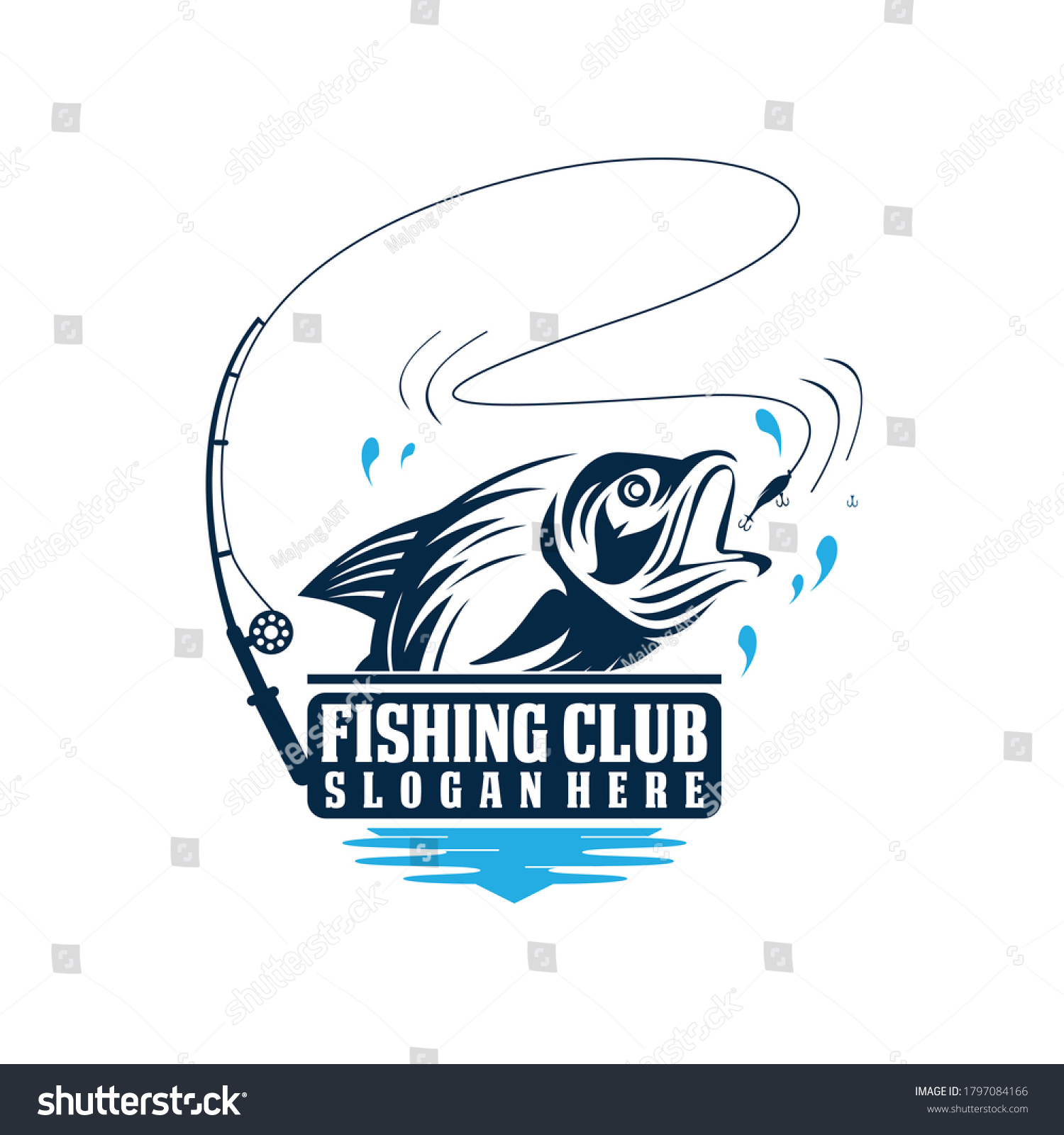 Vintage Bass Fishing Emblems Labels Fishing Stock Vector (Royalty Free ...