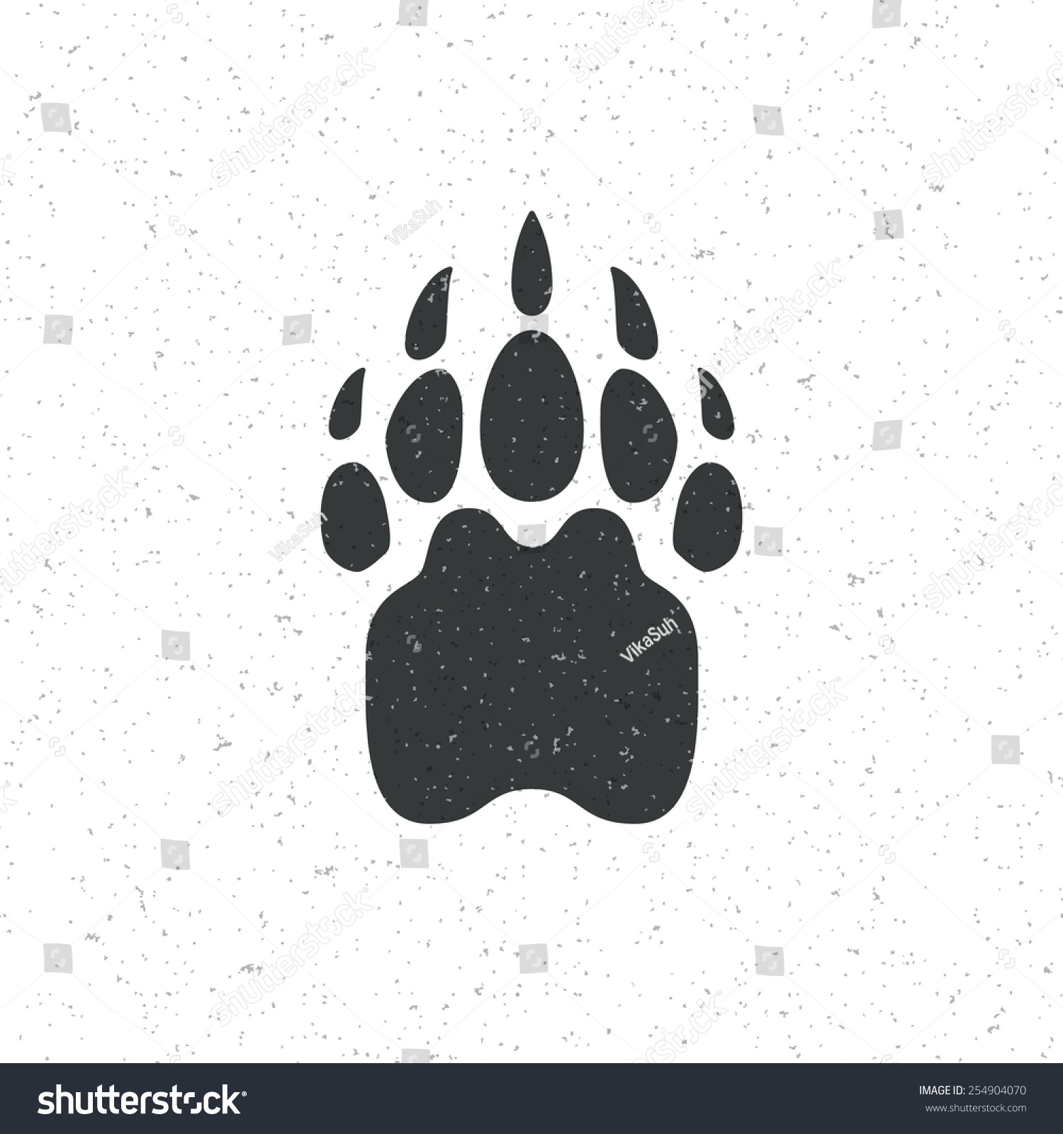SVG of Vintage bear paw mammal symbol. Can be used for T-shirts print, labels, badges, stickers, logotopypes vector illustration. svg