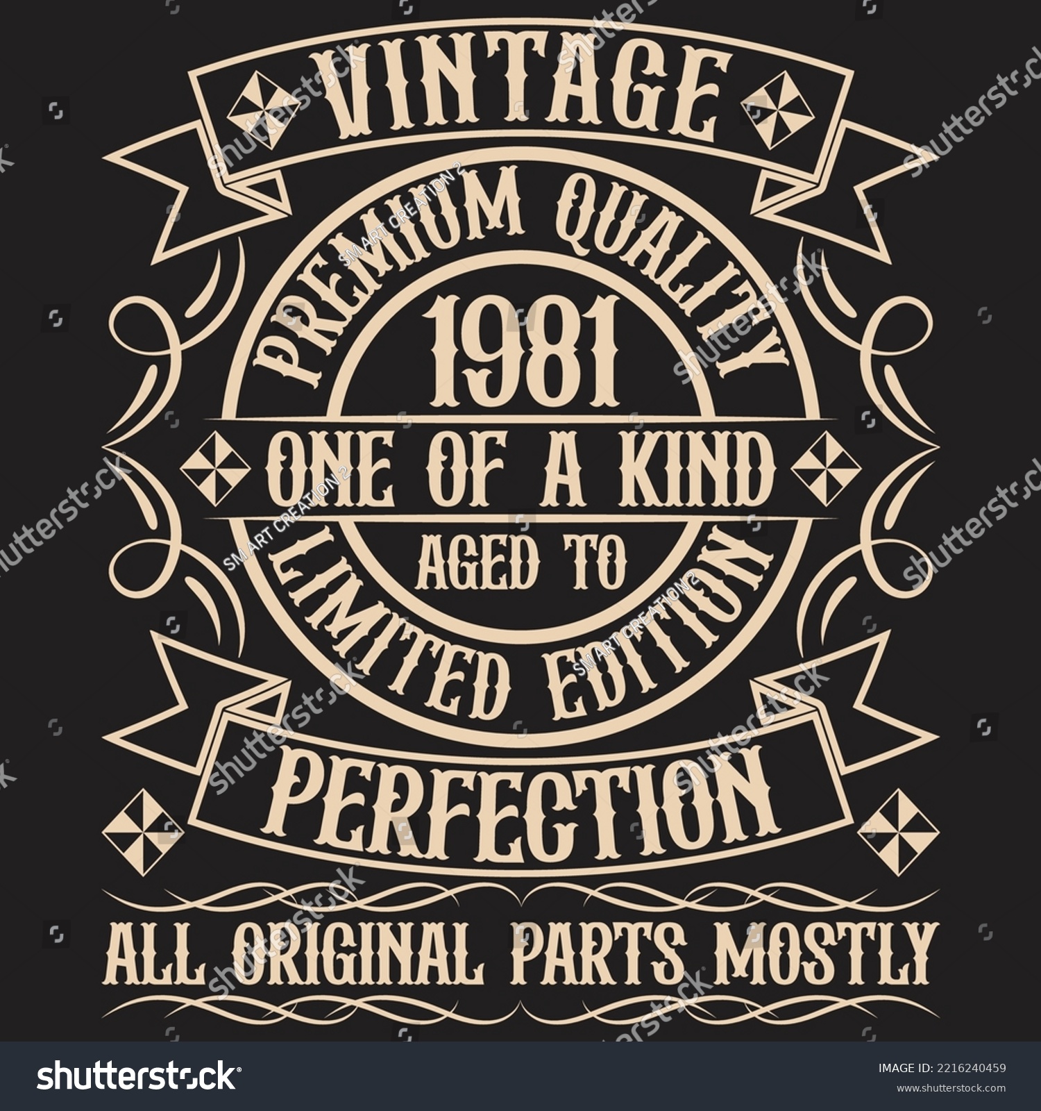SVG of Vintage Birthday typography T-shirt Design With custom vector svg