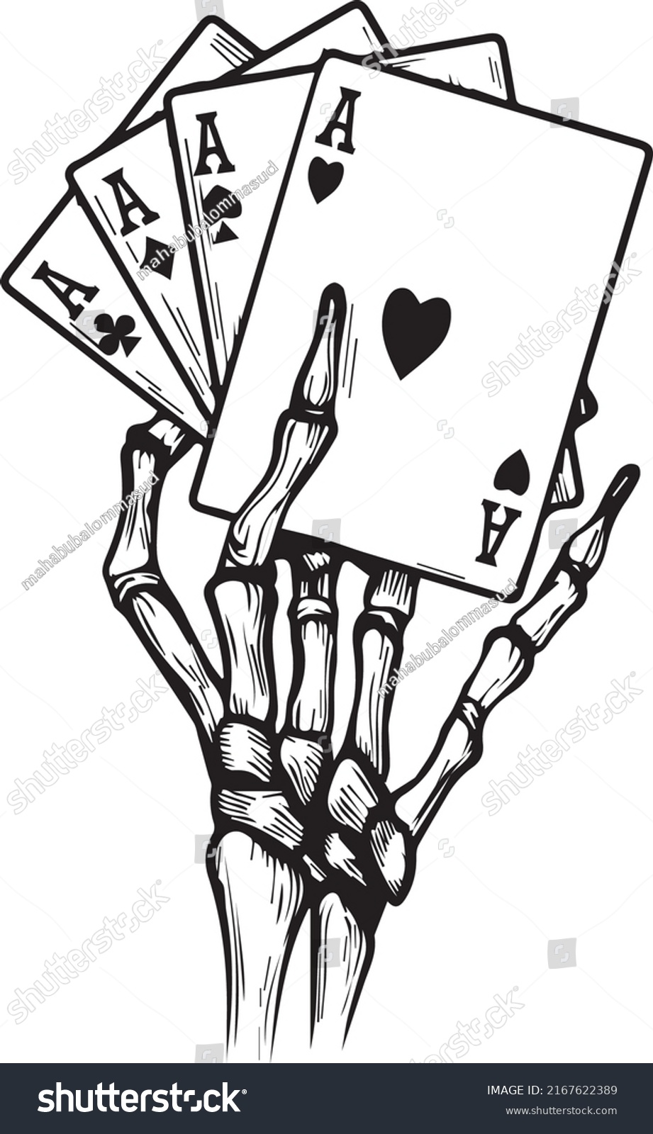 Vintage Bone Hand Skeletal Bone Hands Stock Vector (Royalty Free ...