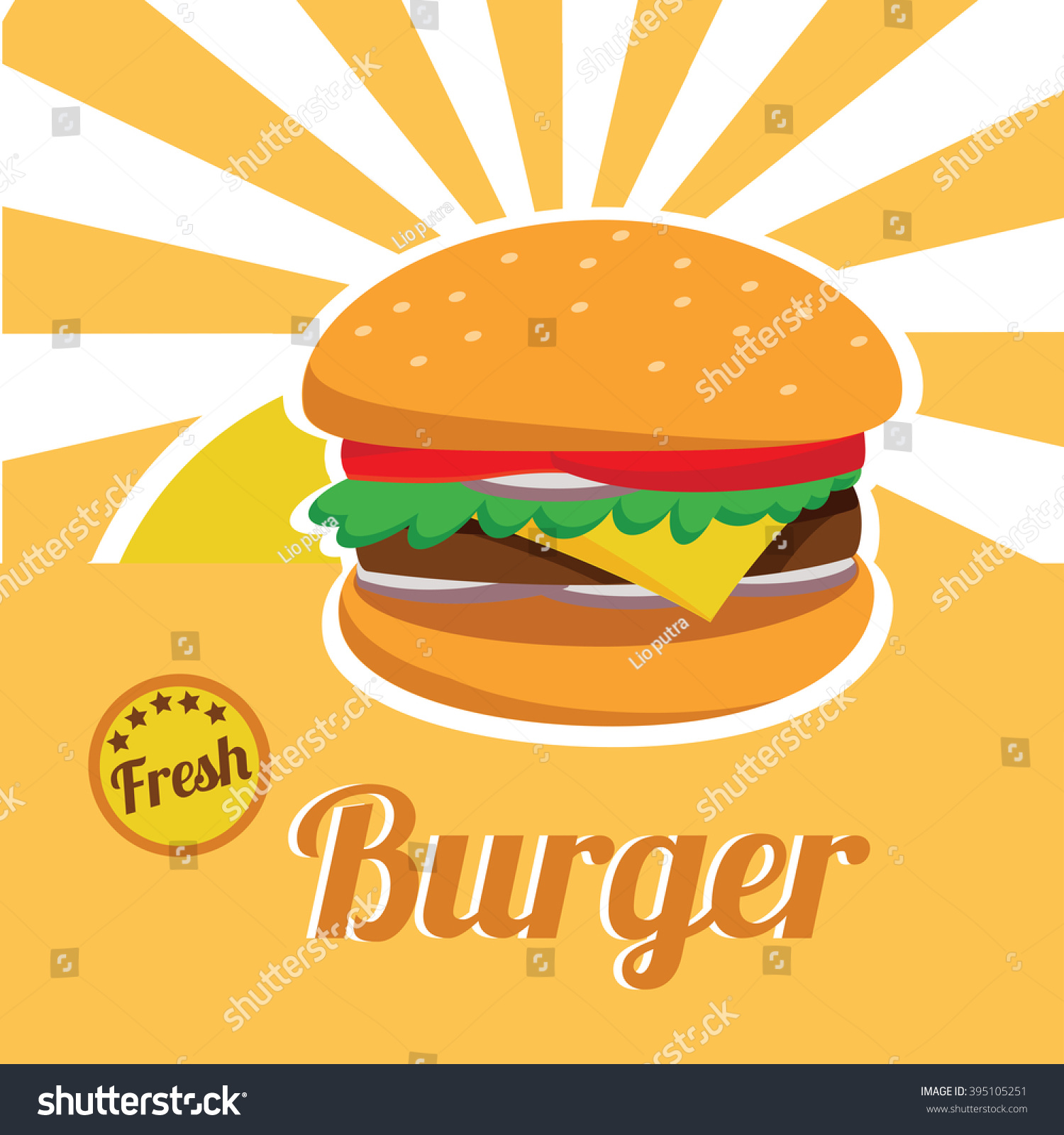 Vintage Burger Poster Illustration Isolated Flat Vector De Stock Libre De Regalías 395105251 7826